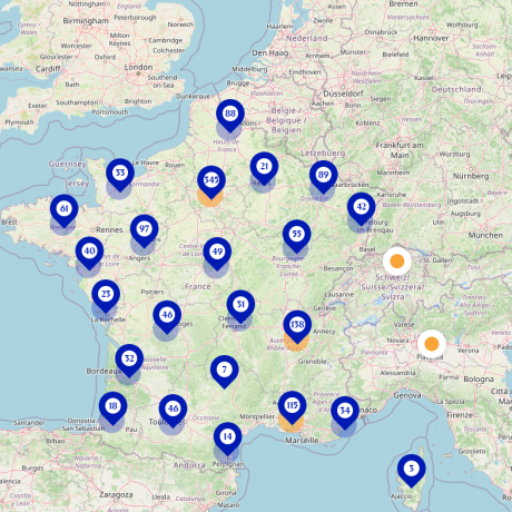 Carte interactive des projets de la Semaine olympique et paralympique (SOP)
